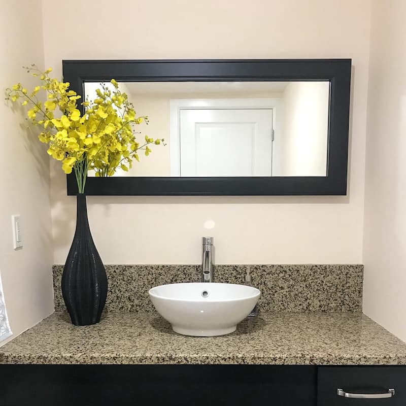 Porter Black Framed Vanity Mirror