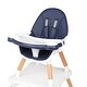 preview thumbnail 1 of 9, Childrens High Dining Chair Detachable Two-In-One Table And Chair Navy Blue - 24.61"L x 24.41"W x 39.76"H