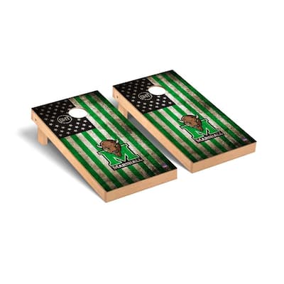 Marshall Thundering Herd Cornhole Board Set - OHT Vintage Flag Version