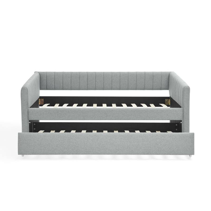 Daybed with Trundle Upholstered Tufted Sofa Bed