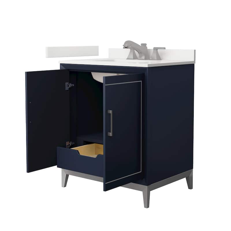 Wyndham Collection WCH515130S-QTZ-US3MXX Marlena 30" Free Standing
