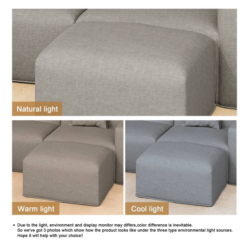 Outdoor No Assembly Patio Conversation Sets with Coffee Table, Ottoman