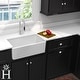 preview thumbnail 9 of 11, Highpoint Collection 30-inch Fireclay Farm Sink with Grid and Drain - 30.25 x 18 x 10 inches