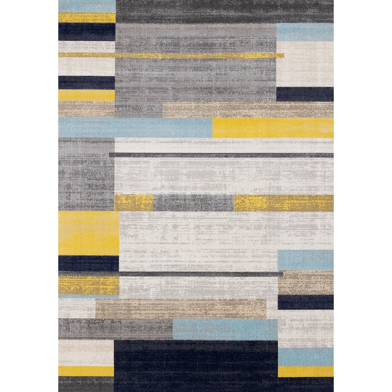 HomeRoots Geometric Modern Rectangle Area Rug - 8' X 11'
