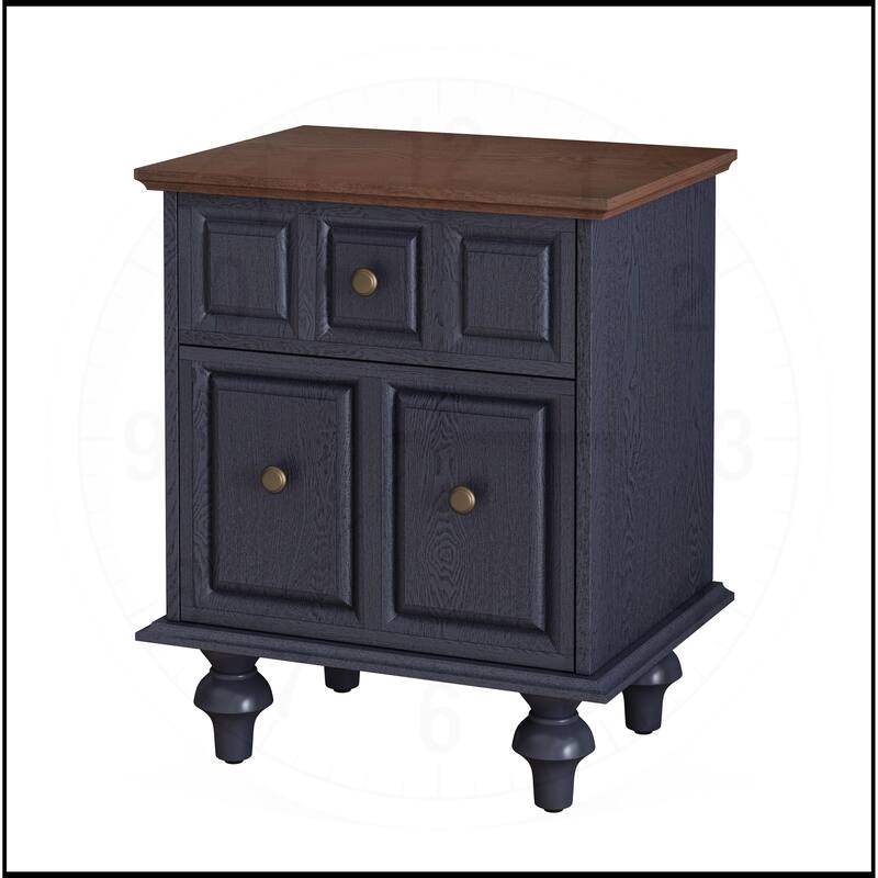 20.47"Vintage Nightstand with 2 Drawers(Set of 2)