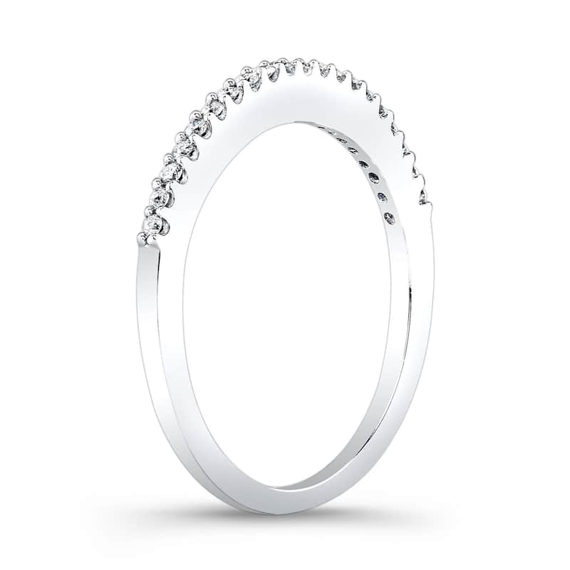 Auriya 10k Gold 1/10ctw Petite Stackable Diamond Wedding Band Ultra-Thin (J-K, I2-I3)