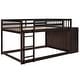 preview thumbnail 5 of 7, Espresso Pine Wood Bunk Bed with 4 Drawers, 3 Shelves, and Built-in Ladder