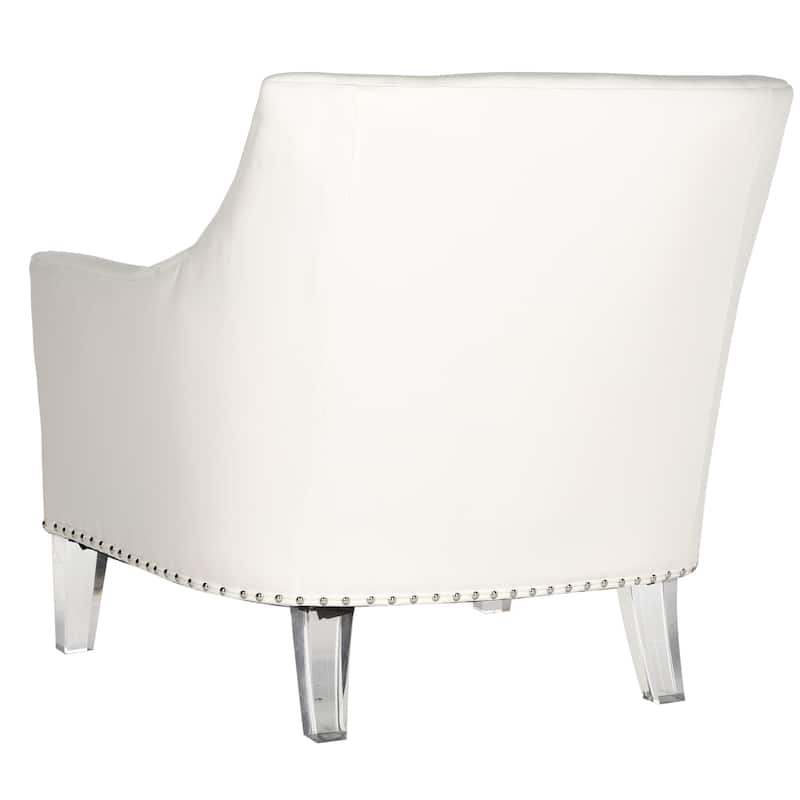 SAFAVIEH Shalon White/ Clear Club Chair - 31.3" x 32.3" x 31.9" - 31Wx32Dx32H