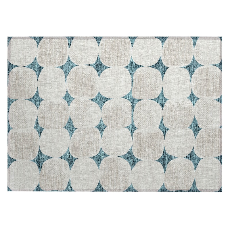 Machine Washable Indoor/ Outdoor Chantille Puffy Modern Rug