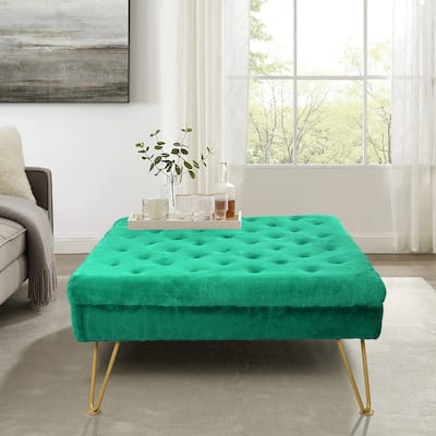 Square Fauxfur Coffee Table - 33"x33" x18"