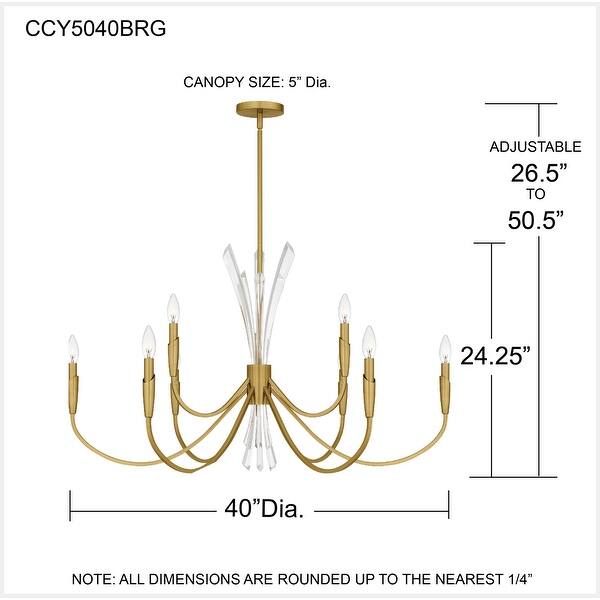 Cecily 9-Light Brushed Gold Chandelier