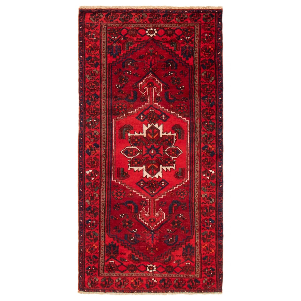 ECARPETGALLERY Hand-knotted Anadol Red Wool Rug - 3'7 x 7'0