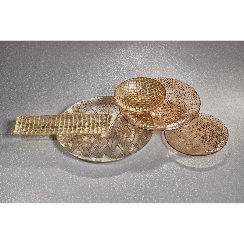 Hoku 8.25" Dotted Glass Plates, Set of 6