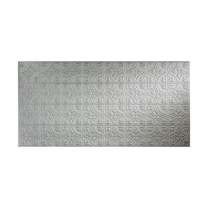 FASÄDE Traditional 2 4-foot x 8-foot PVC Wall Panel in Argent Silver - 4 x 8