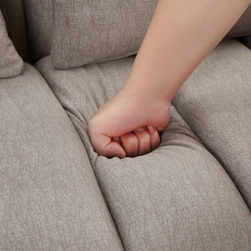 55.9" Convertible Sofa Bed Loveseat Sofa with Three USB Ports