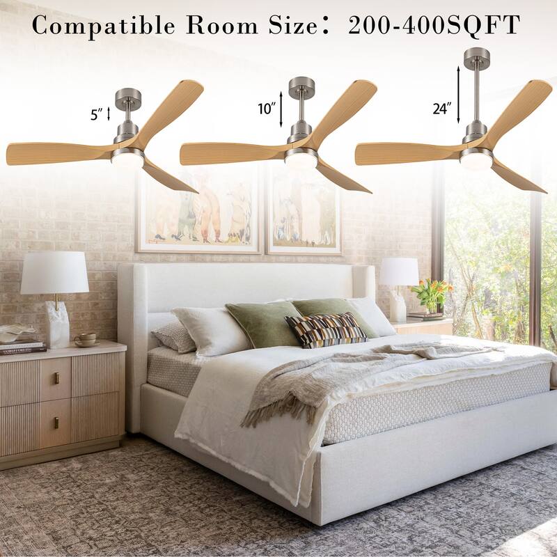 52'' LED Four Seasons Ceiling Fan Lights and Remote Control