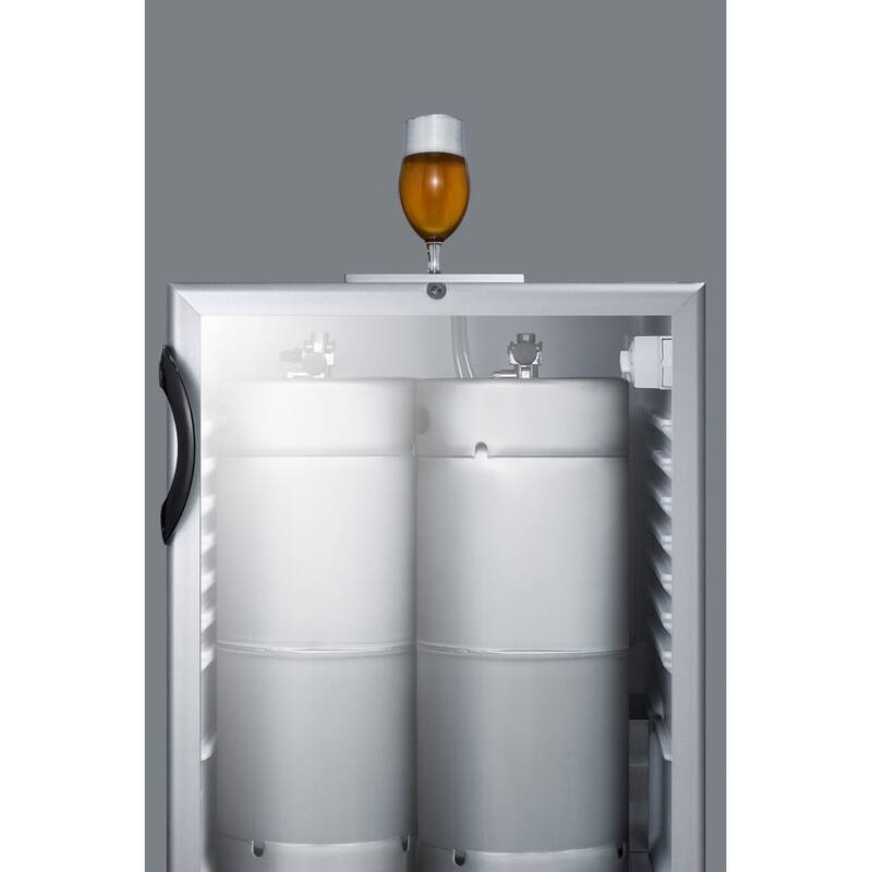 Summit 24 Inch Wide 5.5 Cu. Ft. Built-In Beer Kegerator with Interior