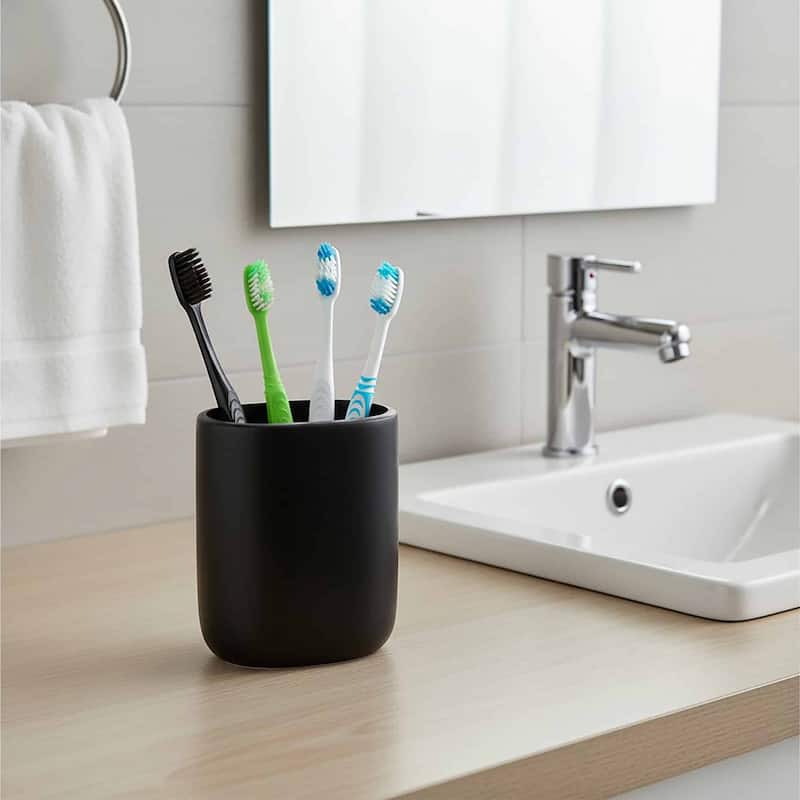 Oval Toothbrush Holder - 3.5 L x 2.5 W x 4 H