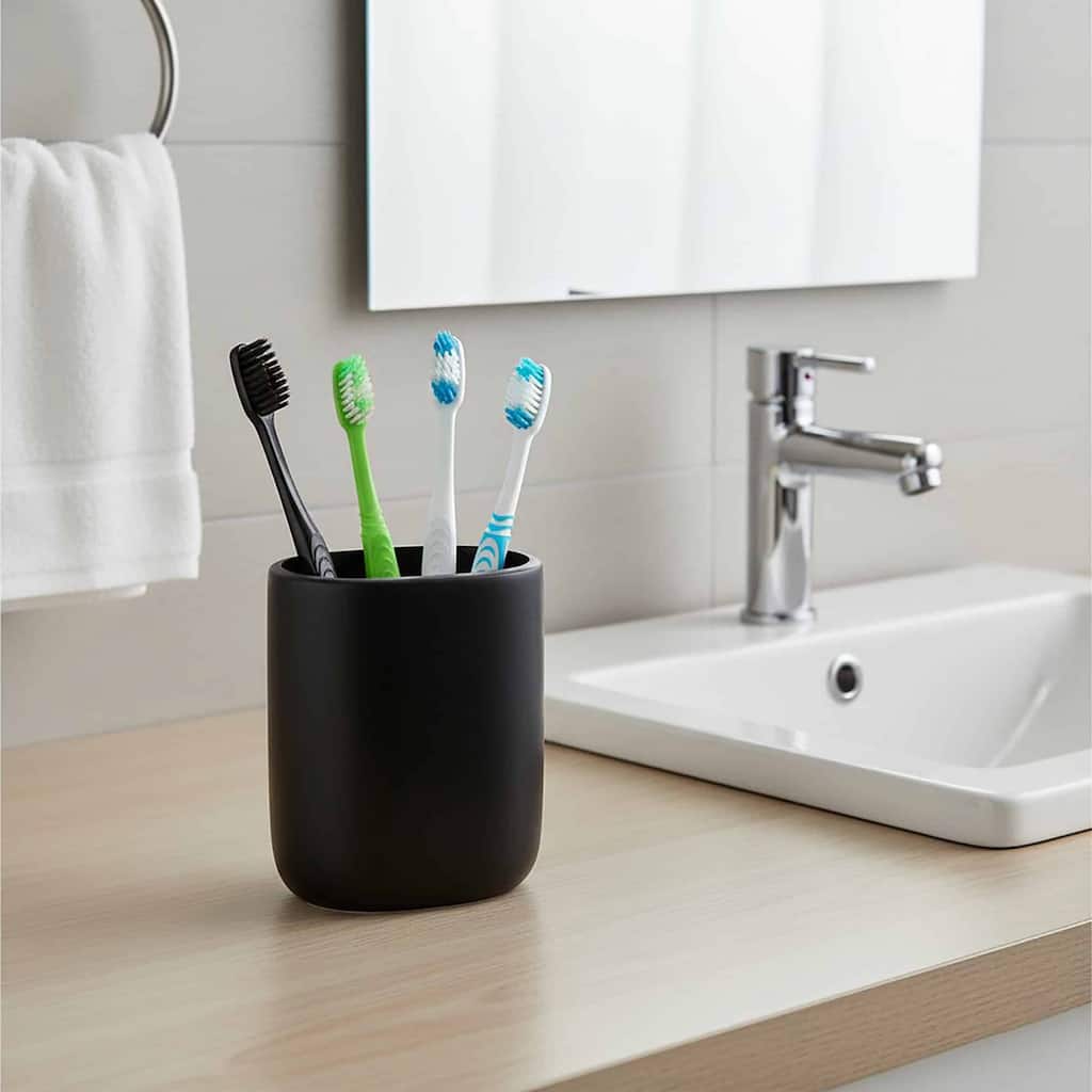 Oval Toothbrush Holder - 3.5 L x 2.5 W x 4 H
