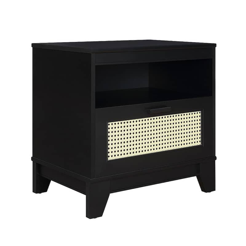 Manhattan Comfort Sheridan Modern Cane Nightstand