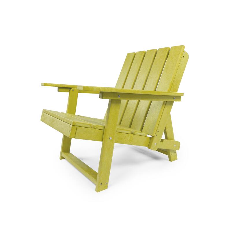 Amalfi Fully Assembled All-Weather HDPE Outdoor Folding Modern Adirondack Chair