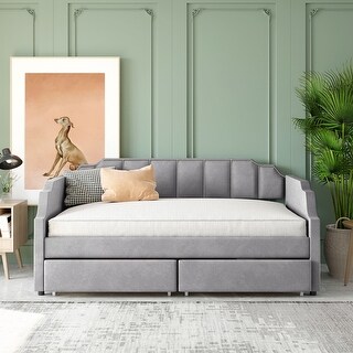 Twin Size Upholstered daybed with Drawers