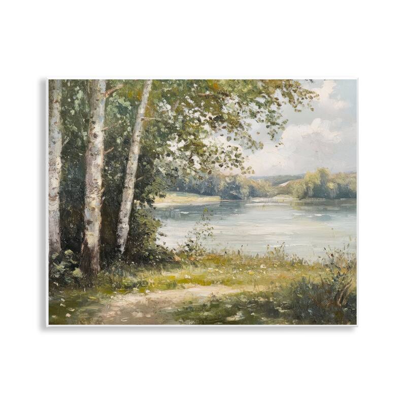 Stupell Place To Relax Lake View Wall Plaque Art Design By Petal Prints Design - 14 x 11