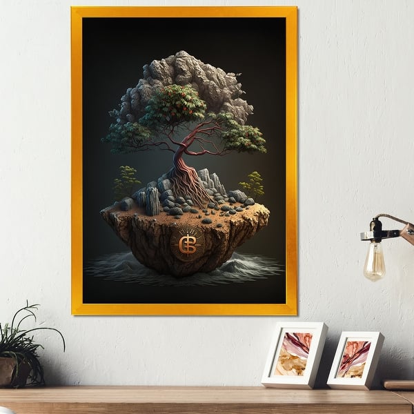 Designart "Bonsai Tree On Rocks II" Modern Framed Art Print - Bed Bath &  Beyond - 37289610