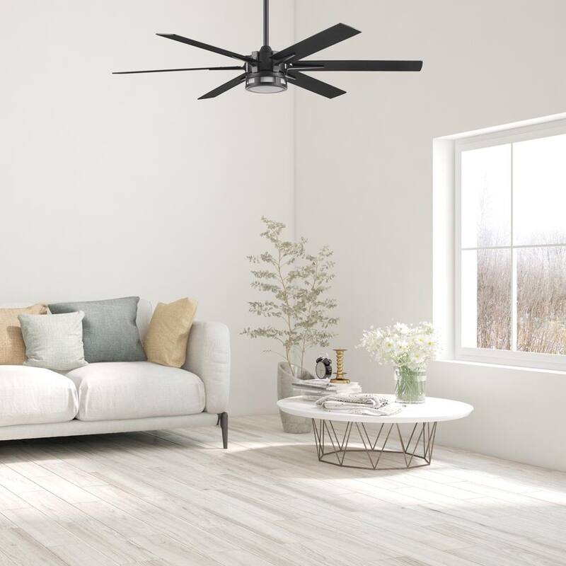 Honeywell Kaliza Modern Gun Metal Indoor Ceiling Fan with Light & Remote Control