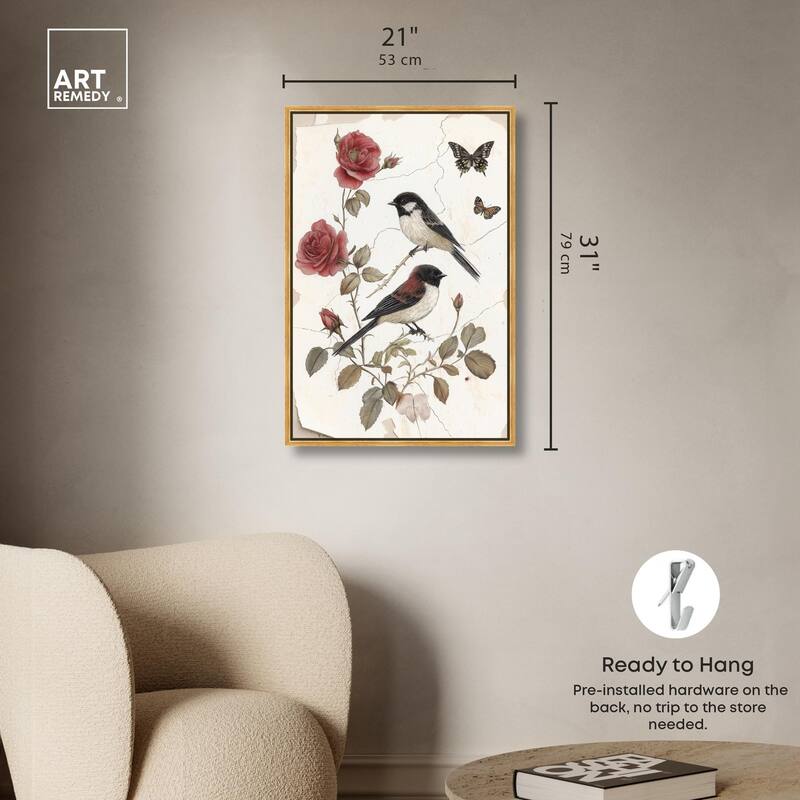 Birdsong and Bloom Canvas by Art Remedy