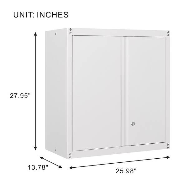 Metal Wall Storage with Adjustable Shle and Lock Bed Bath