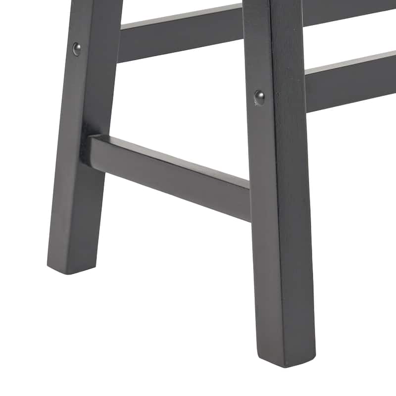 Christopher Knight Home Pomeroy Saddle Wood Counter Dining Bench (Set of 2)