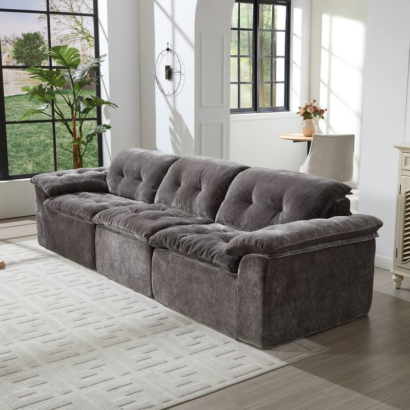 Modular Convertible Cushioned Sleeper Sofa Set