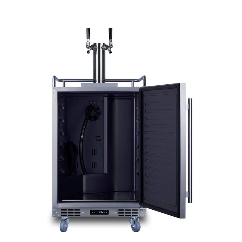 Summit SBC683OSTWIN 24" Wide 5.6 Cu. Ft. Free Standing Beer Double Tap