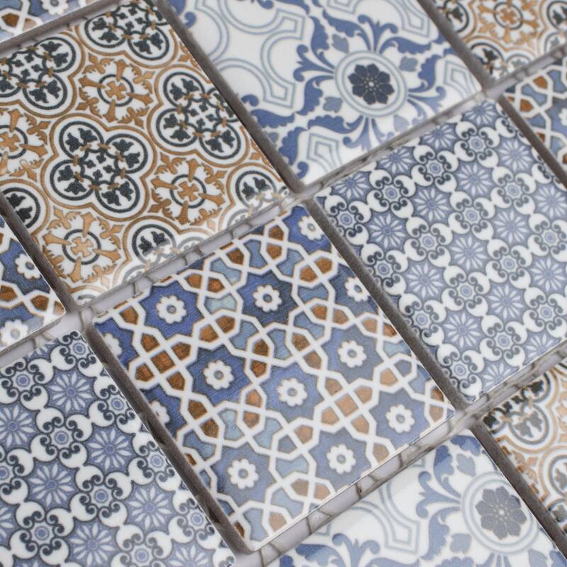 Merola Tile Classico 2" Square Mix 11-3/4" x 11-3/4" Porcelain Mosaic Floor and Wall Tile