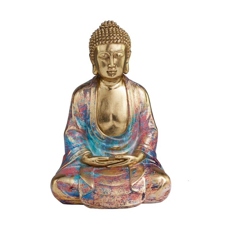 Multi Colored Resin Buddha Sculpture