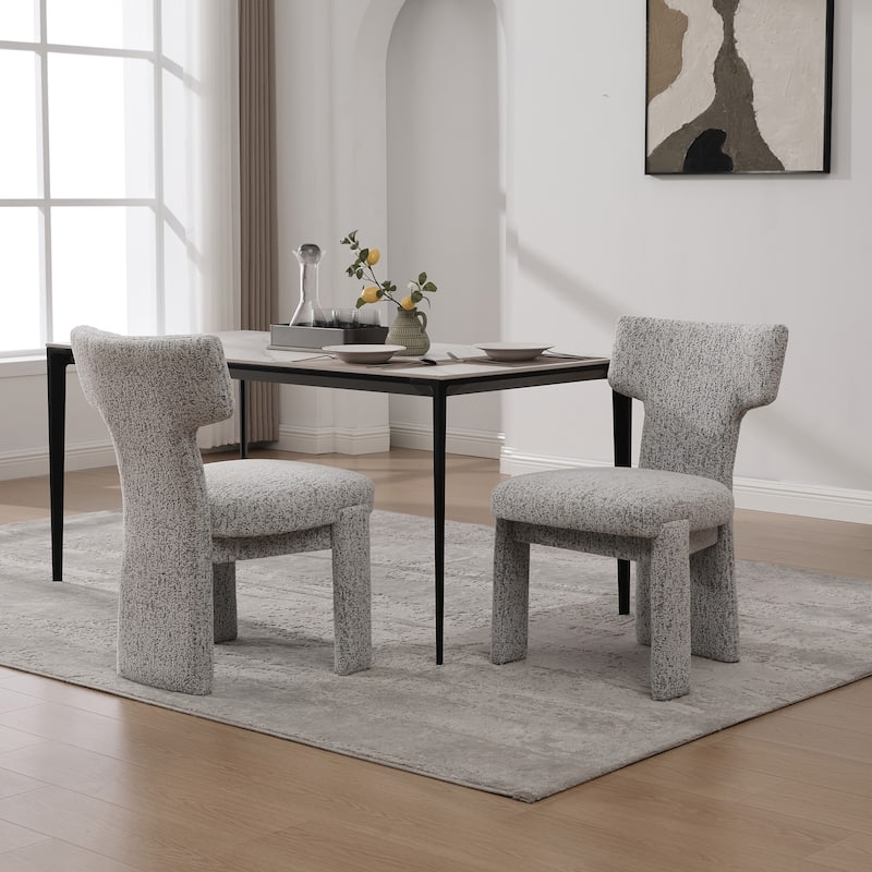 Upholstered Chair Dining Chair Side Chair Reception Chair Set of 2 White Black Kitchen Chair Accent Chair