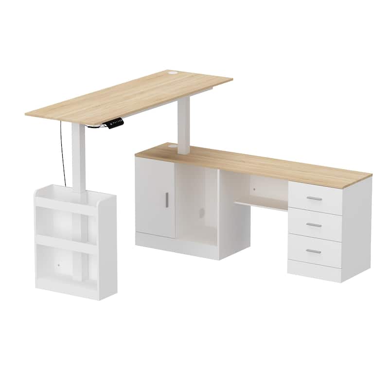 63"W Versatile Standing Desk Aesthetic with Height Customization Table