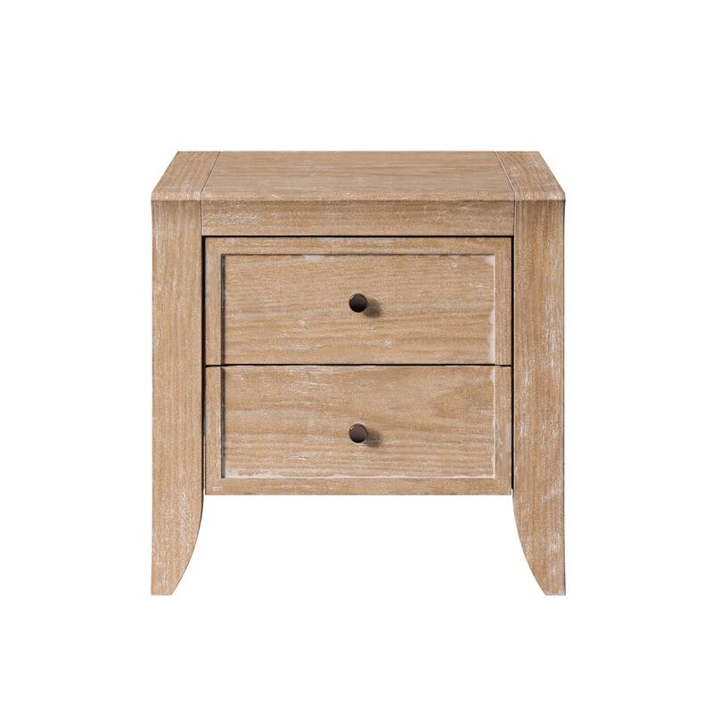 Milk Street Cameo 2 Drawer Nightstand - Brown