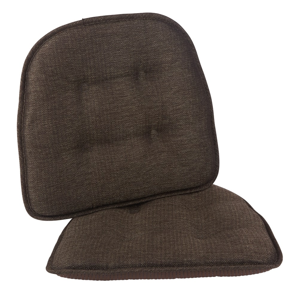 Klear Vu Non-Slip 15" x 16" Omega Tufted Dining Chair Cushion Set