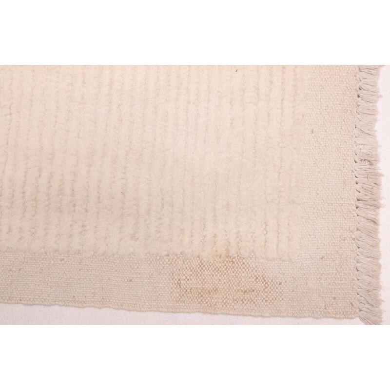 ECARPETGALLERY Hand-knotted Pak Finest Marrakesh Cream Wool Rug - 8'0 x 10'0