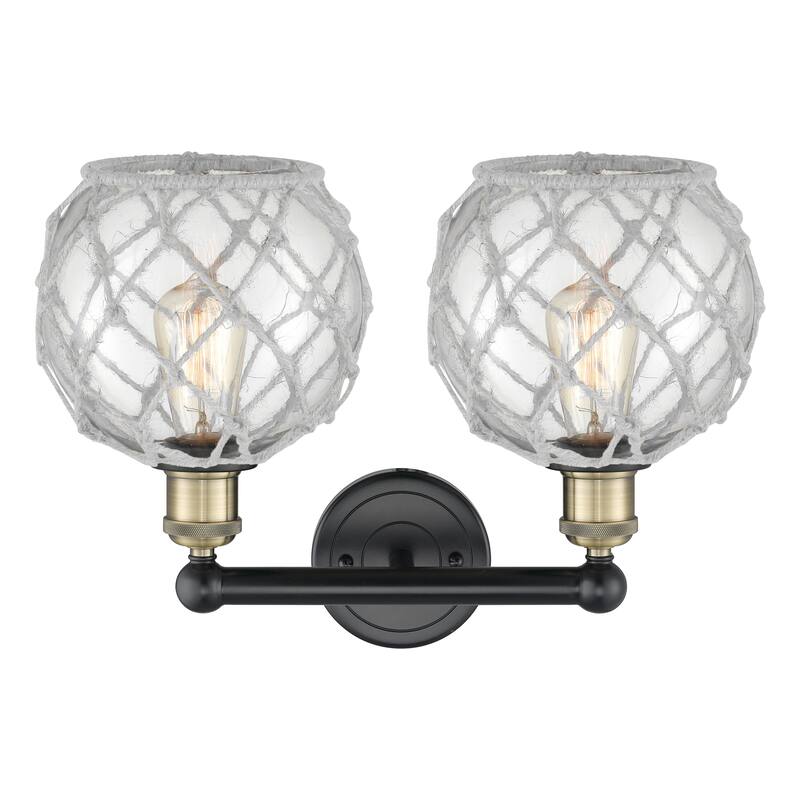 Innovations Lighting Endless Possibilities Edison - Farmhouse Rope - 2 Light 17" Bath Vanity Light