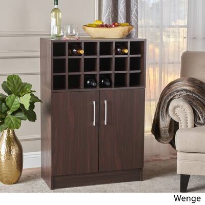 Roula Mid-Century Wood Wine and Bar Cabinet by Christopher Knight Home