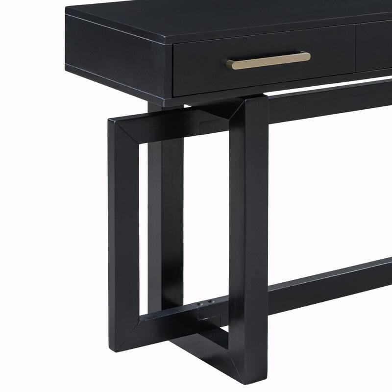 Elegant Extra Long Console Table with Three Drawers