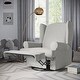 preview thumbnail 22 of 36, Storkcraft Serenity Wingback Upholstered Recline Glider