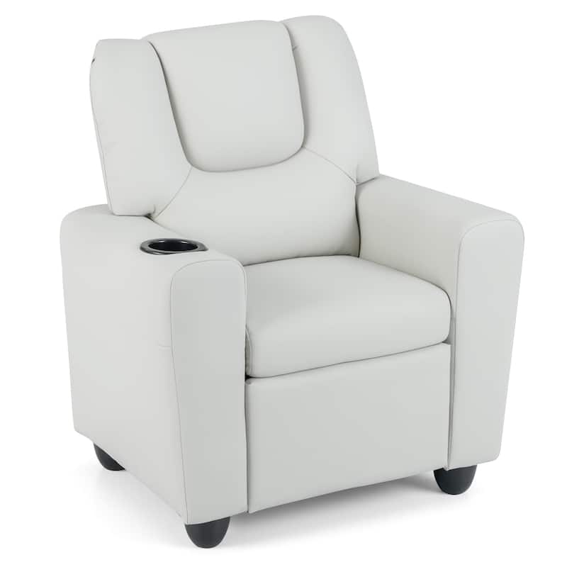 Costway Kids Recliner Chair with Cup Holder & Side Pocket Adjustable