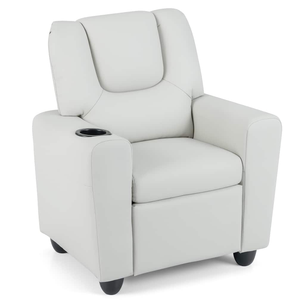 Costway Kids Recliner Chair with Cup Holder & Side Pocket Adjustable