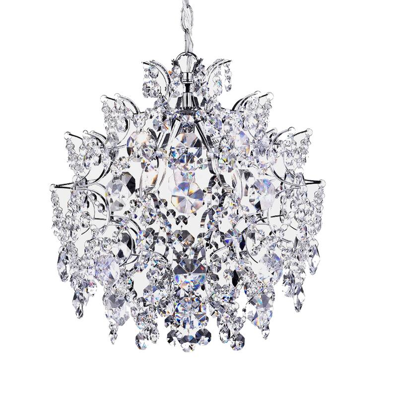 Silver Orchid Taylor Elegant Indoor 3-light Chrome/ Crystal Chandelier