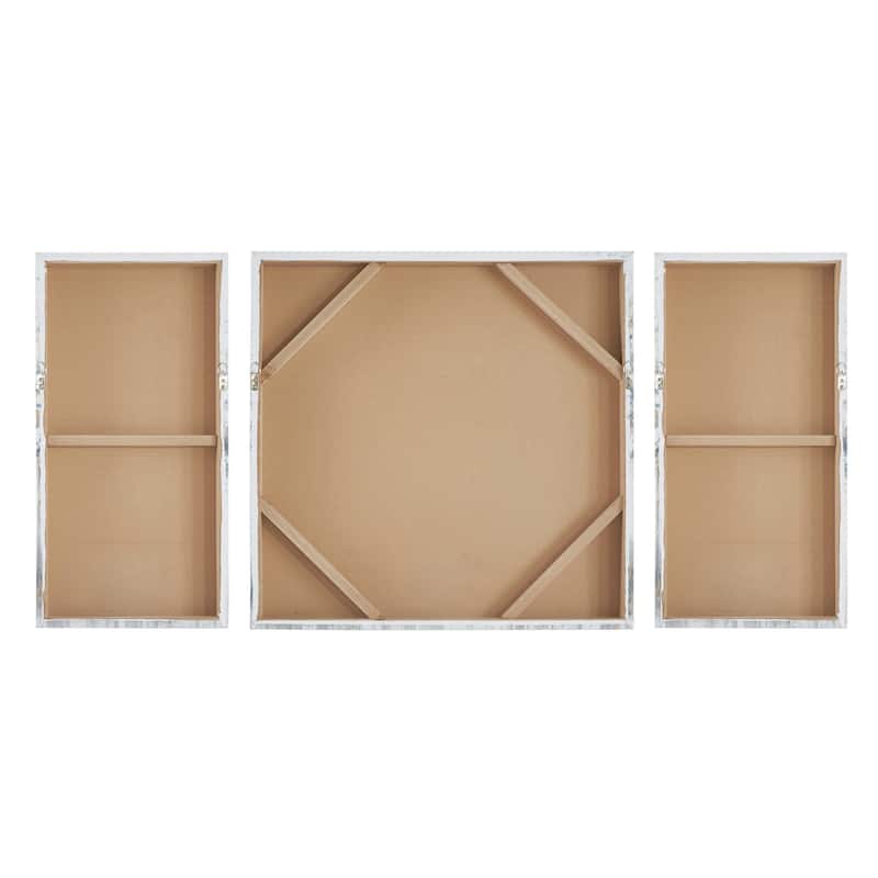 Madison Park Blue Midst Forest Gold Foil Triptych 3-piece Canvas Wall Art Set