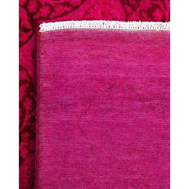 Fine Vibrance One-of-a-Kind Hand-Knotted Area Rug - Pink, 6' 2" x 9' 1" - 6' 2" x 9' 1"